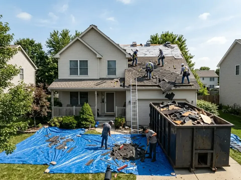 roof-replacement-debris-remova-004 — frequently asked questions, Cheapest Dumpster Rentals in Godfrey, IL